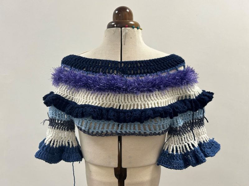 Student's repurposed yarn creation