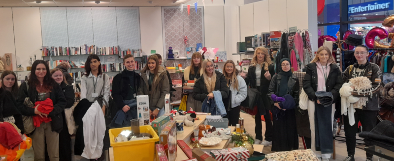 Fashion Textile students visit the Community Foundation Wakefield District charity shop
