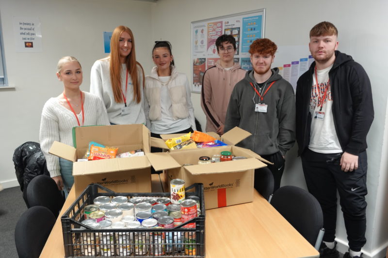 Selby College Business students with their winning collection